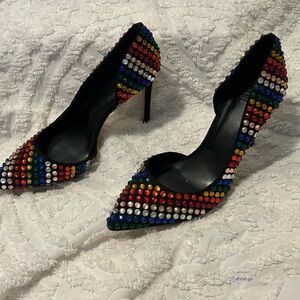 INC International Concepts Stylish Multicolor Rhinestone Heels